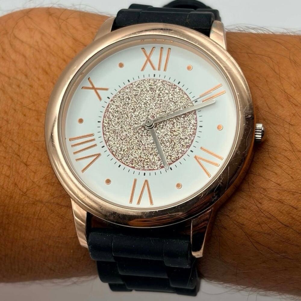 Rose Gold & Black Watch